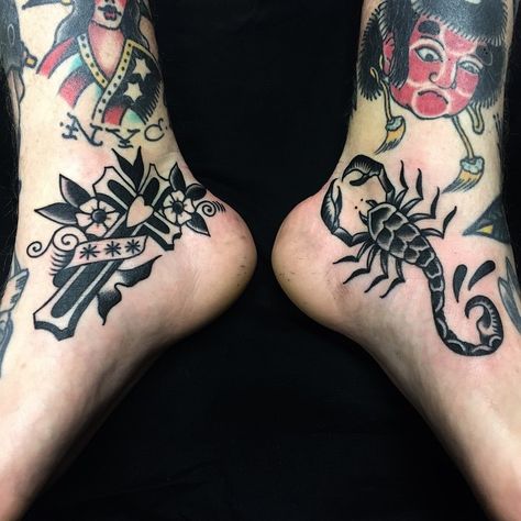 Star Foot Tattoos, Third Eye Tattoo, Third Eye Tattoos, Throat Tattoo, Scorpio Tattoo, Scorpion Tattoo, Tattoo Traditional, Traditional Tattoos, Foot Tattoo