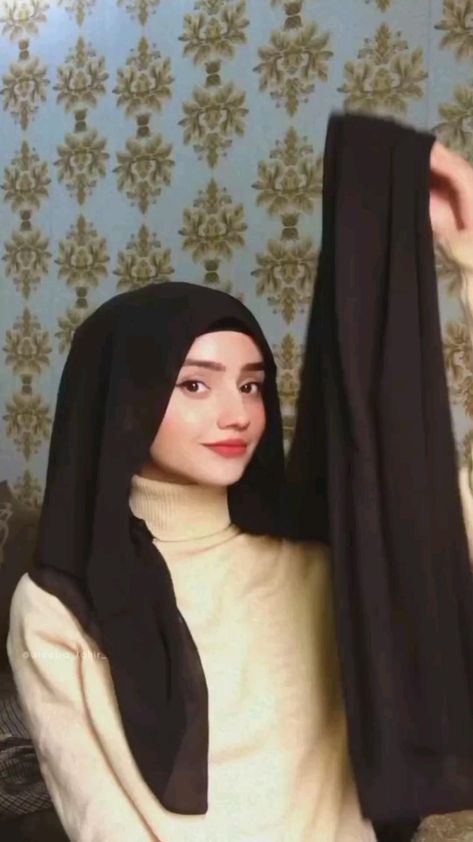 Full Coverage Hijab Tutorial, Full Coverage Hijab, Turkish Hijab Tutorial, Niqab Tutorial, Easy Hijab Style, Wedding Hijab Styles, Hijab Turban Style, How To Wear Hijab, Pashmina Hijab