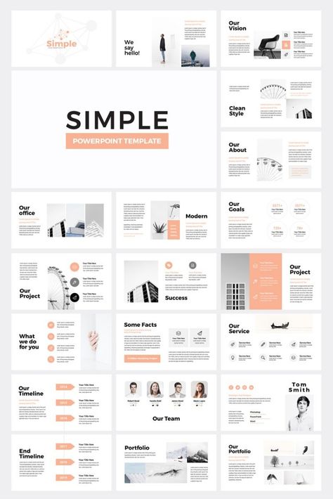 Simple Business PowerPoint template Indesign Layouts, Corporate Layout, Simple Powerpoint Templates, Keynote Design, Templates Powerpoint, Business Plan Presentation, Powerpoint Business, Modern Presentation, Template Brochure