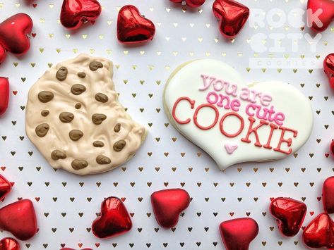 Cookies Shop, Gift Cookies, Custom Sugar Cookies, Gravity Defying Cake, Cookie Gift, Decorated Sugar Cookies, Rock City, Valentine Cookies, Fall Treats