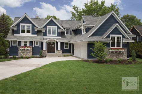 Benjamin Moore Hale Navy, Fixer Upper Paint Colors, Navy Paint Colors, Navy Exterior, Hale Navy Benjamin Moore, Navy Blue Paint Colors, Navy Houses, Navy Blue Paint, Most Popular Paint Colors