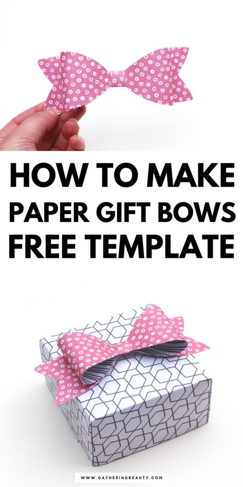 Elevate your gift wrapping game with these stunning paper gift bows! With our free template and some simple instructions, you can create beautiful and unique bows that will take your gifts to the next level. Use your favorite patterned or colored paper to customize your bows and make them truly one-of-a-kind. Plus, making your own gift bows is not only cost-effective but also environmentally friendly. Start wrapping your gifts in style with these DIY paper gift bows! Paper Bows Diy, Paper Bows, Unique Bows, Bow Template, Gift Bow, Paper Bow, Bows Diy, Origami Box, Diy Templates