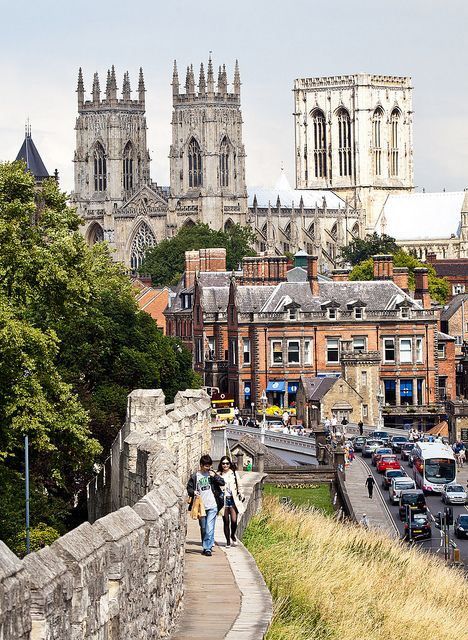 York, England. Roman Wall, England Town, York England, Medieval City, Bath England, Beautiful Town, Libra Sign, Uk Holidays, Yorkshire England