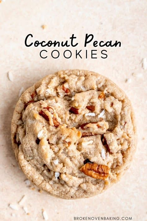 Coconut Pecan Cookies, Easy Treat, Coconut Pecan, Pecan Cookies, Coconut Cookies, Delicious Cookie Recipes, Baking Company, Coconut Recipes, Shredded Coconut