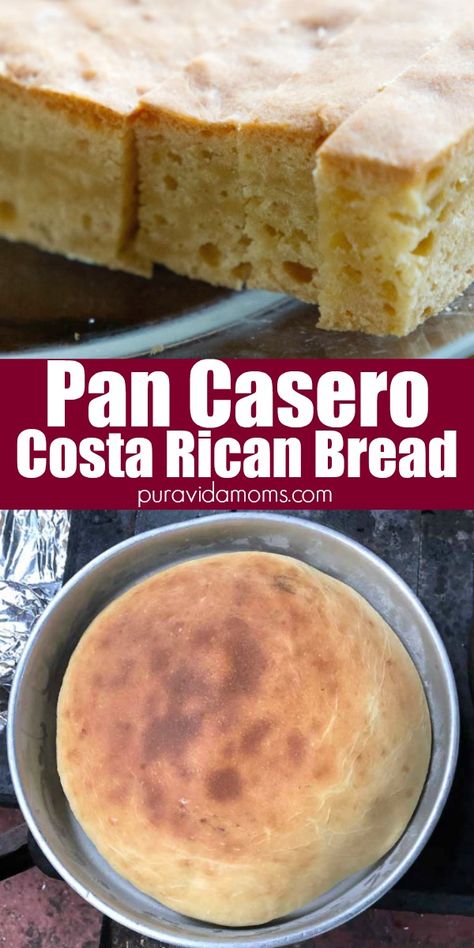 This traditional Costa Rican homemade bread is a white bread made with white flour, sugar, salt, margarine eggs and yeast, this bread is slightly sweet and totally delicious. Latin American food, baking, homemade bread, bread recipe, Central America, Costa Rica Costa Rican Breakfast, Costa Rica Recipes, Costa Rican Recipes, Central American Food, Costa Rican Food, Homemade Bread Recipe, Homemade White Bread, Latin American Food, How To Store Bread