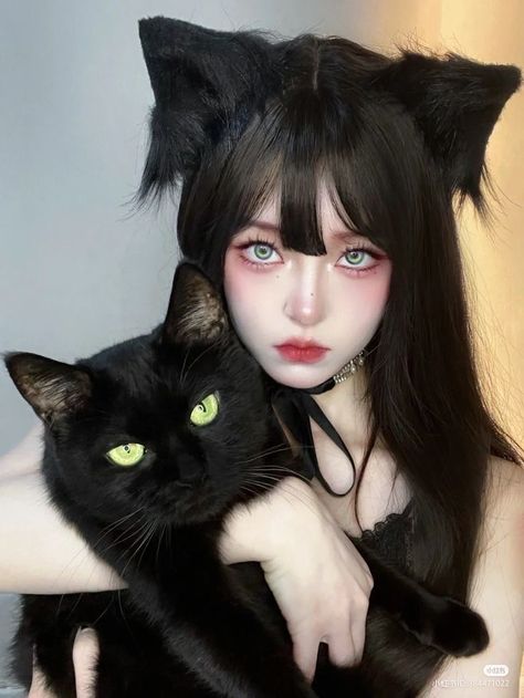 Meng Lu, Cat Cosplay, Uzzlang Girl, Cat Girl, Girl Face, Aesthetic Girl, Cosplay Anime, Korean Girl