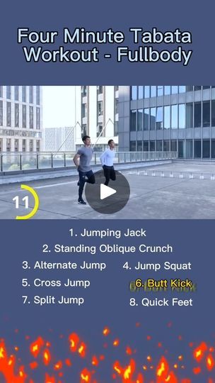 107K views · 2.3K reactions | Four minutes Tabata Workout - full body🔥
#tabata #workout #fitnessmotivation #fitness #exercise | By Fitness ReelsFacebook Workout Morning, Body Motion, Hiit Workout Routine, Tabata Workout, Oblique Crunches, Christian Fitness, Tabata Workouts, Jump Squats, Workout Moves