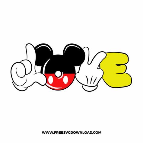 Valentine Svg Files, Mickey Love, Frozen Characters, Disney Valentines, Mickey Mouse Art, Love Hand, Mickey Head, Disney Castle, Easter Design