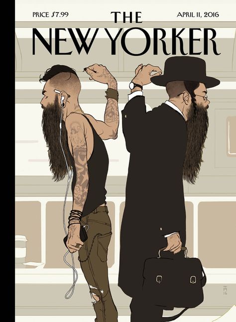 Cover Story: Tomer Hanuka’s “Take the L Train” - The New Yorker Take The L, Tomer Hanuka, New Yorker Covers, Train Art, Everyday Moments, Print Magazine, The New Yorker, Editorial Illustration, Art Paint