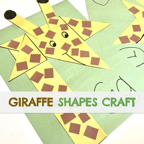 Giraffes Can’t Dance Craft, Preschool Giraffe Craft, Giraffes Can't Dance Activities Preschool, Giraffe Activities Preschool, Giraffe Craft Preschool, Giraffe Activities, Giraffes Can't Dance Activities, Giraffes Cant Dance Activities, Shapes Preschool Printables