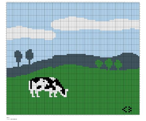 Copy of Copy of cow by emeverett33 | Chart Minder Cow Sweater Crochet, Cow Knitting Chart, Crochet Cow Tapestry, Crochet Cow Sweater, Graph Art Pattern, Cow Alpha Pattern, Cow Knitting Pattern, Cow Pixel Art, Crochet Pixel Grid