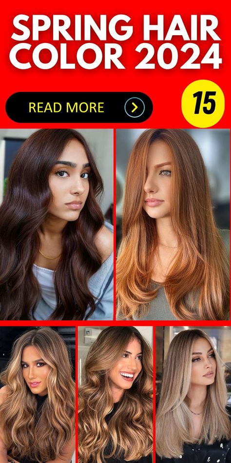 For brunettes, spring hair color 2024 introduces unique ideas like dark hair with subtle red undertones. This style offers a warm, rich hue that's both trendy and sophisticated, ideal for brunettes looking to add a hint of color without a complete overhaul. Red Hair Spring 2024, Spring Hair Color Trends 2024 Red, 2024 Red Hair Trends For Women, Spring 2024 Hair Color Trends, Brunette With Red Undertones, Brunette Hair Shades, Spring Red Hair Color, Color Trends 2024, Spring Hair Color Trends