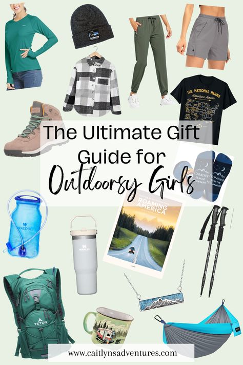 The Ultimate Gift Guide for Outdoorsy Women Granola Girl Christmas List, Outdoorsy Women, Granola Girl Outfits, Outdoorsy Girl, Girls Gift Guide, Outdoor Girls, Outdoor Gifts, Presents For Girls, Ultimate Gift Guide