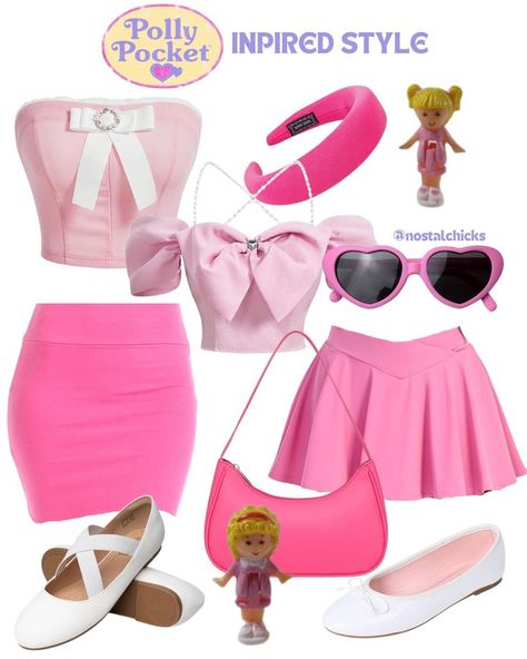 Can you imagine rocking our fave tiny world style? The fun and girly colors is exactly what I need to fulfill my pollypocket fantasy Polly Pocket Inspired Outfits, Easy Costume Ideas, Costume Ideas For Halloween, Core Outfits, Easy Costume, 90s Halloween, Nostalgia Core, Nostalgia Aesthetic, Ideas For Halloween