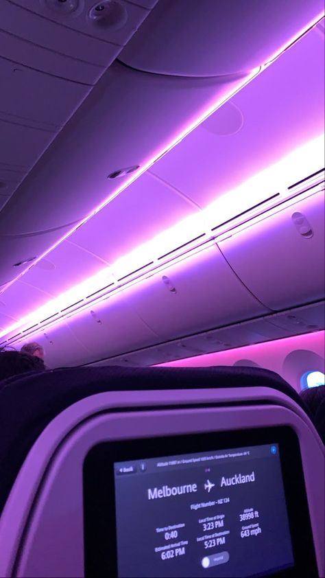 Auckland New Zealand Aesthetic, New Zealand Aesthetic, Flight Aesthetic, Purple Lights, Airport Aesthetic, Air New Zealand, Life Hacks Websites, Work Abroad, Auckland New Zealand