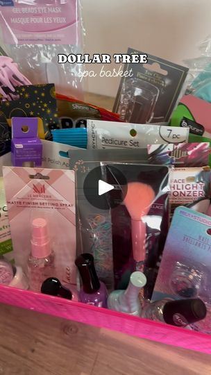 Burr Basket Ideas Dollar Tree, Dollar Tree Spa Basket, Dollar Tree Gift Basket Ideas For Women, Cheap Basket Ideas, Skin Care Gift Basket Ideas, Dollar Store Gift Basket Ideas, Dollar Tree Gift Basket Ideas, Spa Baskets, Dollar Store Gifts