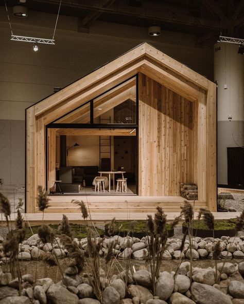 Prefabricated Architecture, Small Wooden House, Prefab Cabins, Studios Architecture, Lake Cabins, Tiny House Cabin, Modern Cabin, Cabin Design, Into The Woods