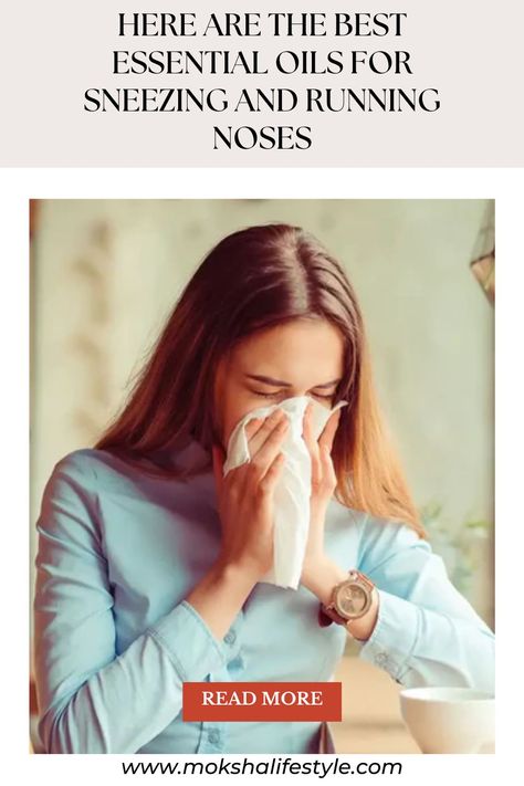 This guide contains the best Essential Oils to relieve sneezing and runny nose. Runny Nose Essential Oils, Stop Sneezing, Oils For Sinus, Essential Oil Roller Balls, Sinus Congestion, Essential Oils Bath, Essential Oil Roller, Runny Nose, Diy Recipes