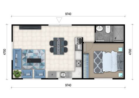 1 Bedroom Granny Flat Designs | 5 Star Granny Flats Granny Flat Floor Plans, Garage Conversion Granny Flat, Granny Pods Floor Plans, Granny Suite, Granny Flat Plans, Flat Plan, Granny Pod, 5 Bedroom House Plans, Backyard Cottage