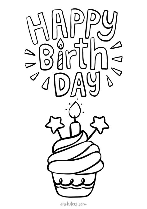 Happy Birthday Mom Coloring Page, Happy Birthday Coloring Pages Printables, Happy Birthday Outline, Mom Coloring Pages, Diy Christmas Paper, Happy Birthday Drawings, Happy Birthday Coloring Pages, Birthday Look, Happy Birthday Cards Printable