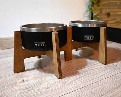 Dog Bowl Stand Diy, Dog Bowls Stand, Elevated Food, Engraving Gifts, Dog Feeding Station, Raised Dog Bowls, Elevated Dog Bowls, Dog Bowl Stand, Bowl Stand