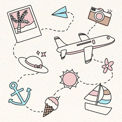 Airplane Doodle, Magazine Logo, Travel Doodles, Airplane Drawing, Dibujo Simple, Doodle Background, Line Artwork, Travel Drawing, Free Hand Drawing