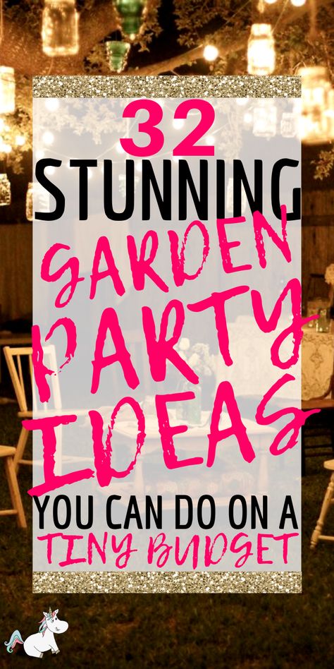 32 Stunning Garden Party Ideas You Can Do On A Tiny Budget! These summer party ideas will give you all the inspiration you need if you're party planning this year! #summerparty #gardenparty #outdoorparty #partydecorations Garden Party Ideas, Summer Party Ideas, Backyard Birthday Parties, Garden Party Theme, Budget Party, Yard Party, Backyard Birthday, Outdoor Birthday, Garden Party Decorations