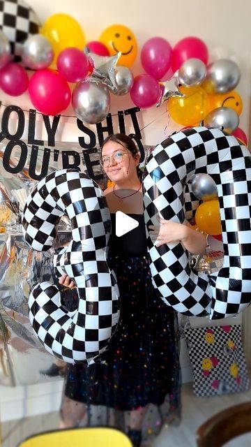 30th birthday party - Smiley checkerboard disco theme Warped Tour Birthday, Warped Tour Birthday Party, Disco Theme Party, Turning Thirty, Disco Theme, 30th Birthday Party, Warped Tour, Colorful Birthday, 30th Birthday Parties