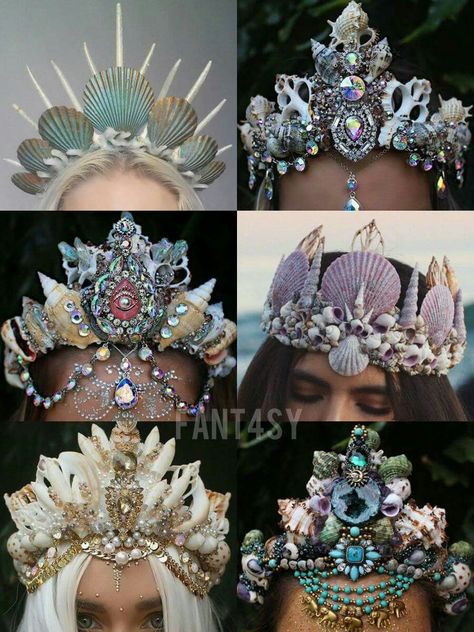 SeaShell Crown — Elder Scrolls Online Costumes Faciles, Unicorn Costume Kids, Seashell Crown, Crystal Crown Tiaras, Halloween Decor Diy, Mermaid Halloween, Handmade Mermaid, Mermaid Crown, Unicorn Crafts