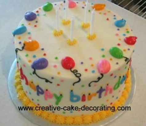 Balloon birthday cake Creative Cake Ideas, 21st Cake, 21st Birthday Cakes, Simple Cake Designs, Creative Cake Decorating, Cake Decorating Frosting, Easy Cake Decorating, Cake Decorating Designs, Ideas Birthday