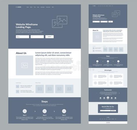 Responsive Website Wireframe, Responsive Web Design Wireframe, Business Website Layout, Responsive Web Design Layout, Wireframe Web, Webpage Design Layout, Website Landing Page Design, Finance Website, Wireframe Template