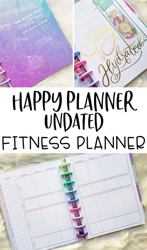 A look at the undated Happy Planner fitness planner! Happy Planner Fitness, Aesthetic Planners, Happy Planner Free Printable, Fitness Planner Free, Goals Tracker, To Do List Planner, Do List Planner, Sarah White, Weekly Planner Free Printable