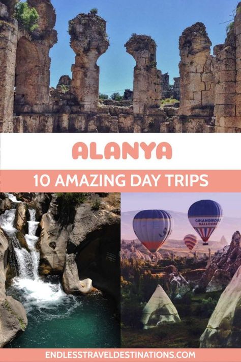 Turkey Trip, 1 Day Trip, Alanya Turkey, Travel Turkey, Ruined City, Famous Waterfalls, Turkey Travel, Amazing Day, The Best Day