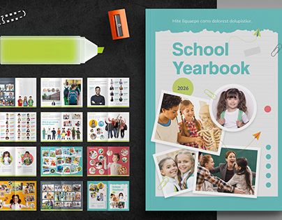 Check out new work on my @Behance profile: "Colorful School Yearbook" http://be.net/gallery/153908719/Colorful-School-Yearbook Yearbook Template, School Yearbook, School Event, Graphic Design Photography, Graphic Templates, Envato Elements, Magazine Layout, Magazine Template, Print Templates