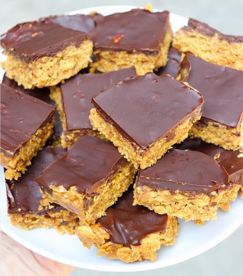 Chocolate Peanut Butter Crunch Bars, Peanut Butter Crunch Bars, Six Vegan Sisters, Peanut Butter Brownie Bites, Peanut Butter Cereal Bars, Cake Batter Fudge, Cookie Dough Fudge, Chocolate Peanut Butter Brownies, Butter Crunch