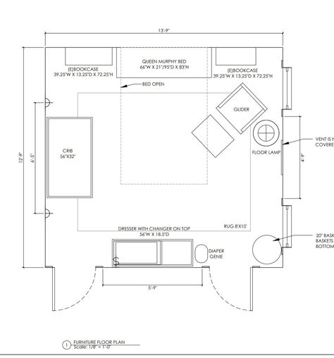 Nursery Layout Furniture Placement, Nursery Floor Plan, Shared Baby Rooms, Nursery Guest Room Combo, Nursery Layout, Nursery Guest Room, Baby Rooms, Furniture Placement, Bedroom Layouts