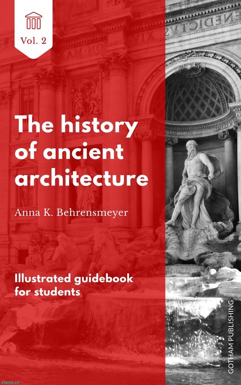 Ancient Architecture - Book Cover Template Visme History Book Design, History Notebook Cover, History Book Cover, Book Advertisement, History Notebook, Book Cover Ideas, Make A Book Cover, Recipe Book Covers, Photo Book Cover