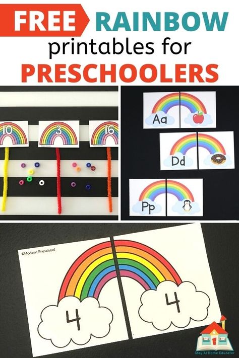 If you're looking for some fantastic printable activities for spring or a rainbow preschool theme, you've come to the right place. Here are 20 free rainbow printables for preschoolers and toddlers. Here are 20 printable rainbow activities for preschoolers. Grab these free preschool rainbow activities and add them to your rainbow theme. Rain And Rainbow Activities For Preschool, Making Rainbows Preschool, Rainbow Fine Motor Preschool, Rainbow Colors Activities For Preschool, Rainbows Activities For Preschool, Rainbow Activities Preschool Science, Rainbow For Preschoolers, Rainbow Unit Preschool, Rainbow Games Preschool