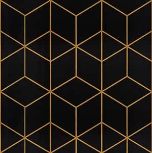 Black Contact Paper, Gold Geometric Wallpaper, Gold And Black Wallpaper, Wallpaper Geometric, Vinyl Rolls, Wallpaper Removable, Gold Wallpaper, Ceiling Fan In Kitchen, Contact Paper