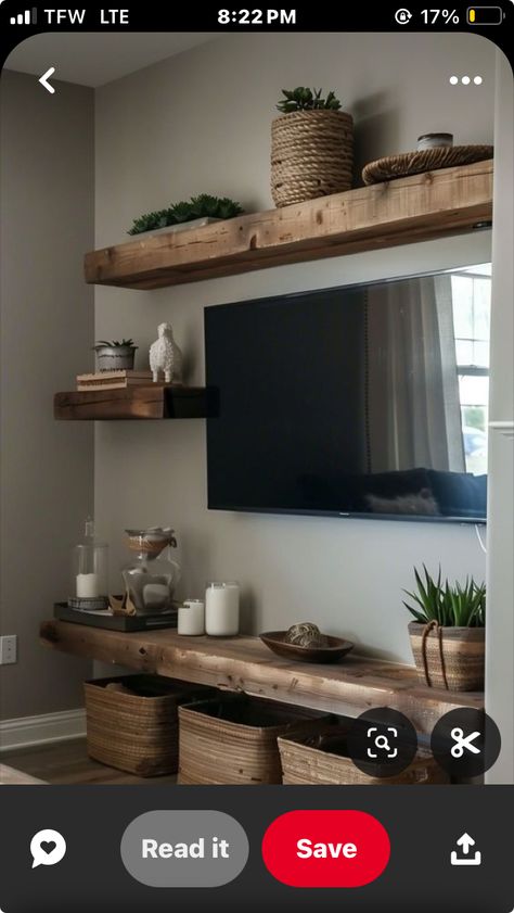 Livingroom Color Ideas, Living Room Shelving Ideas The Wall, Ideas For Tv Wall In Living Room, Entertainment Center Decor Ideas, Living Room Shelf, Entertainment Center Decor, Living Room Shelves, House Things, Living Room Colors