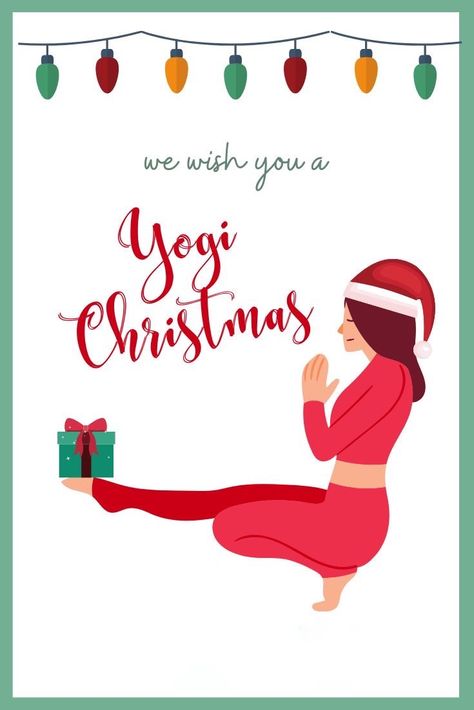 Yoga New Year, Funny Yoga Pictures, Yoga Meme, Yoga Frases, Yoga Cartoon, Christmas Yoga, Yoga Christmas, Frases Yoga, Yoga Drawing