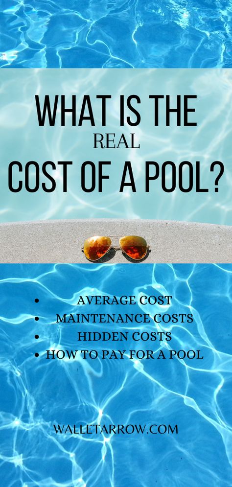 If you're planning to install your dream pool, you'll need to know how much a pool costs. Learn how much a pool costs to install, how much a pool costs to maintain, and other hidden costs to owning a pool. Of course, you'll also need to know how to pay for a pool, so you can stay financially healthy. #PoolCost #PoolCosts #Pools #MoneyTips Family Pool Ideas, Simple Pool Designs, Pool Ideas Inground, Inground Pool Ideas, Cheap Inground Pool, Dyi Pool, Inground Pool Cost, Spool Pool, Swimming Pool Cost