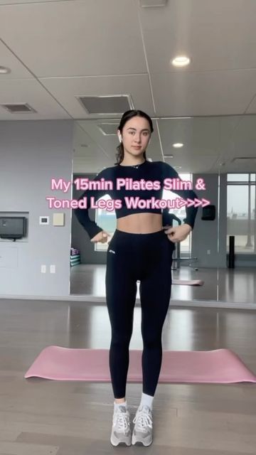 At Home Pilates, Slim Legs Workout, Home Pilates, Toned Legs Workout, Pilates Workout Plan, Pilates Workout Routine, Leg Workout At Home, Pilates At Home, Pilates Routine