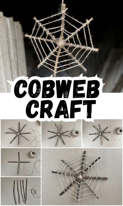 Cobweb Craft - In The Playroom Spiderweb Craft, Spider Web Diy, Spider Web Craft, Junk Modelling, Spider Craft, Real Spiders, Summer Fun Ideas, Halloween Spiders, Forest School Activities