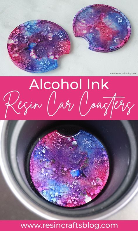 Alcohol Ink and Resin Petri Dish Car Coasters via @resincraftsblog Alcohol Ink Diy, Resin Spray, Resin Crafting, Amazing Resin, Coaster Ideas, Fun Projects For Kids, Coaster Crafts, Alcohol Ink Crafts, Using Resin