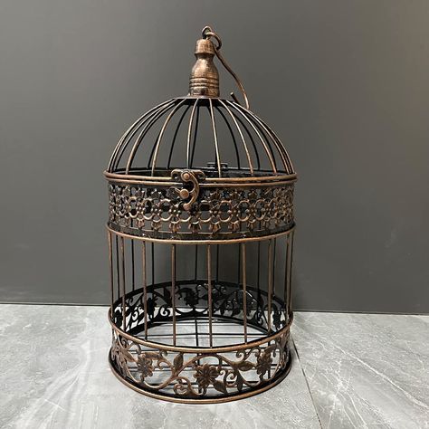 Bird Cage Wedding Decor, Vintage Bird Cage Decor, Harry Potter Themed Bedroom, Iron Bird Cage, Modern Bird Feeders, Cage Decor, Antique Bird Cages, Homemade Bird Feeders, Bird Cage Decor