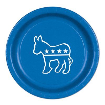 The Beistle Company Decorate your Patriotic event with the Democratic Paper Plate. Combined with additional themed decor to complete the look. Color: Blue Festive Tablescape, Blue Dinner Plates, Party Clipart, Thoughtful Christmas Gifts, Disposable Plates, Blue Party, Themed Decor, Watch Party, Party Stores