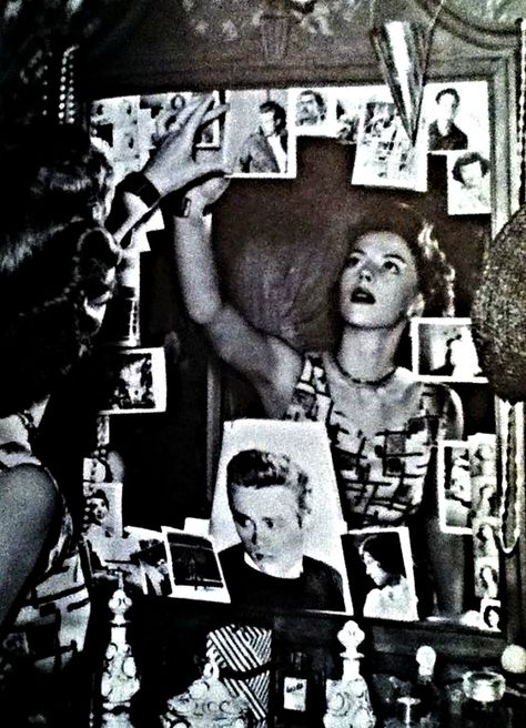 Natalie Wood's shrine to James Dean,  her vanity mirror.  There was feelings between the two of them, that the studio kept quiet. Behind Blue Eyes, Robert Wagner, Splendour In The Grass, Jimmy Dean, Emotional Child, Natalie Wood, Lauren Bacall, Cary Grant