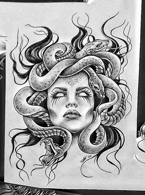 Tato Phoenix, Medusa Drawing, Spanish Tattoos, Medusa Tattoo Design, Medusa Art, Kunst Tattoos, Amazing Tattoos, Cat Tattoos, Mythology Tattoos