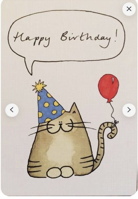 Baby Birthday Card, Happy Birthday Cards Diy, Birthday Card Ideas, Happy Birthday Art, Watercolor Birthday Cards, Birthday Card Drawing, Cat Birthday Card, Watercolor Birthday, Bday Cards